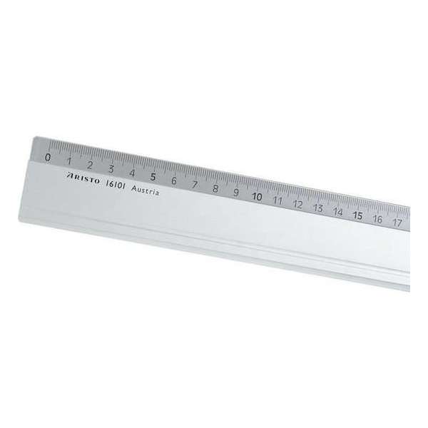 Liniaal Aristo 100cm alumin - met rubber inleg Liniaal Aristo 100cm alumin - met rubber inleg