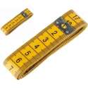 2x meetlint geel - beide zijden centimer - glasvezel - lintmeter - sterk