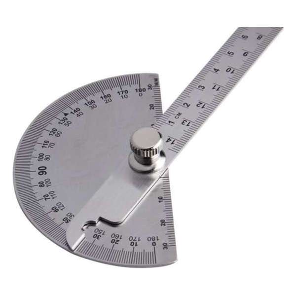 HMerch™ Gradenboog - RVS - Gradenmeter - 180 graden - Hoekmeter Liniaal - Wiskunde HMerch™ Gradenboog - RVS - Gradenmeter - 180 graden - Hoekmeter Liniaal - Wiskunde