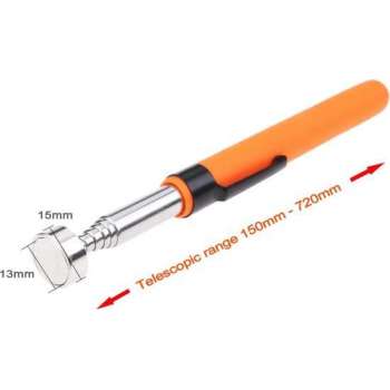 Telescopische magneetstok - magneetstick 15 tot 72 cm - magnetisch oppak gereedschap