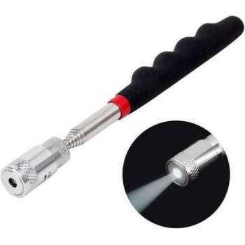 Telescopische magneetstick met LED lampje - magneetstok 19 tot 81 cm - magnetisch oppak gereedschap