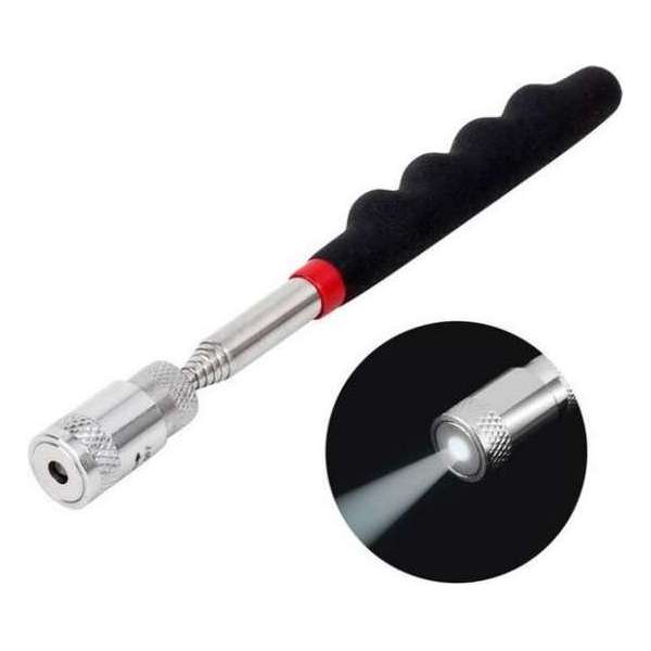 Telescopische magneetstick met LED lampje - magneetstok 19 tot 81 cm - magnetisch oppak gereedschap Telescopische magneetstick met LED lampje - magneetstok 19 tot 81 cm - magnetisch oppak gereedschap