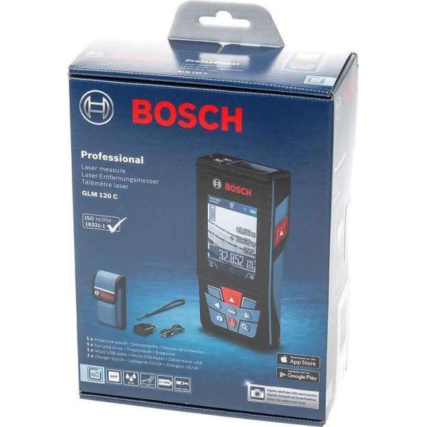Bosch GLM 120 C Afstandsmeter in tas - USB/Bluetooth - 120m Bosch GLM 120 C Afstandsmeter in tas - USB/Bluetooth - 120m