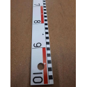 Bordliniaal Magnetisch plastic 100cm met handgreep rood, wit, zwart geblokt