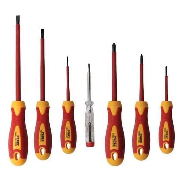 SET MET 6 GEÏSOLEERDE SCHROEVENDRAAIERS + SPANNINGZOEKER SET MET 6 GEÏSOLEERDE SCHROEVENDRAAIERS + SPANNINGZOEKER
