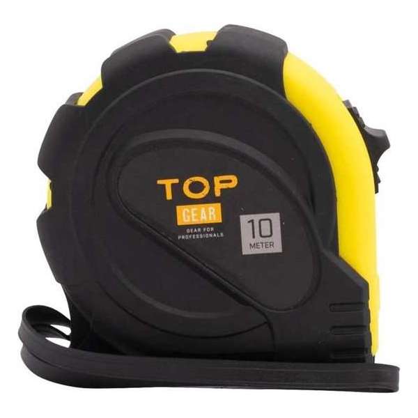 TOPGEAR Rolbandmaat 10 mtr, rubber grip blister TOPGEAR Rolbandmaat 10 mtr, rubber grip blister