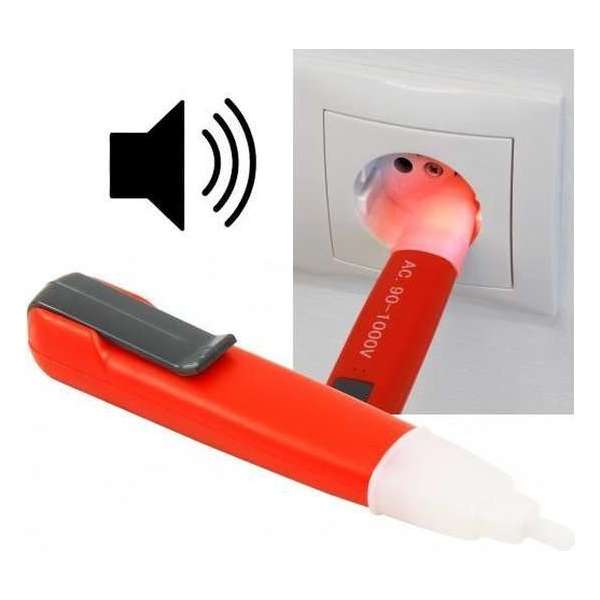 ST-45 - Contactloze spanningszoeker - 90~1000 Volt AC - Optisch en akoestisch signaal ST-45 - Contactloze spanningszoeker - 90~1000 Volt AC - Optisch en akoestisch signaal