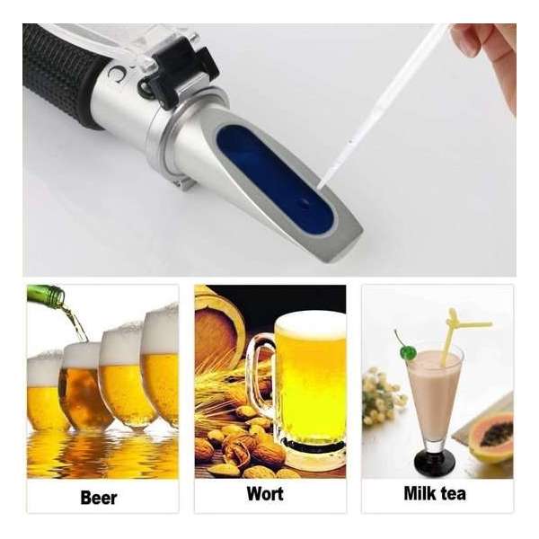 Refractometer - 2in1 Brix (0-32%) en Wort SG (1000-1130) Refractometer - 2in1 Brix (0-32%) en Wort SG (1000-1130)