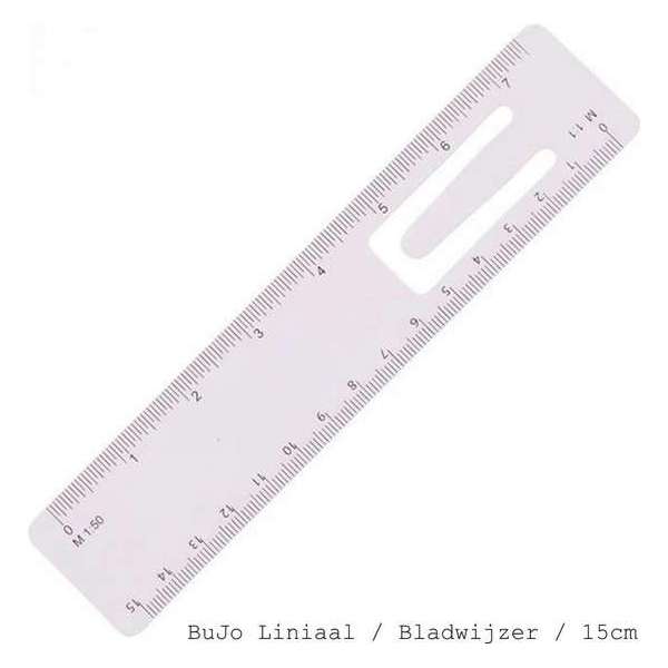 Bullet Journal Liniaal / Bladwijzer 15cm Bullet Journal Liniaal / Bladwijzer 15cm