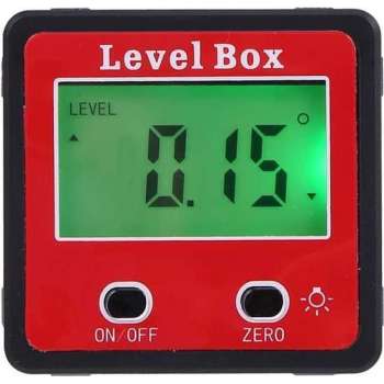 Digital Hoekmeter LCD Rood waterdichte