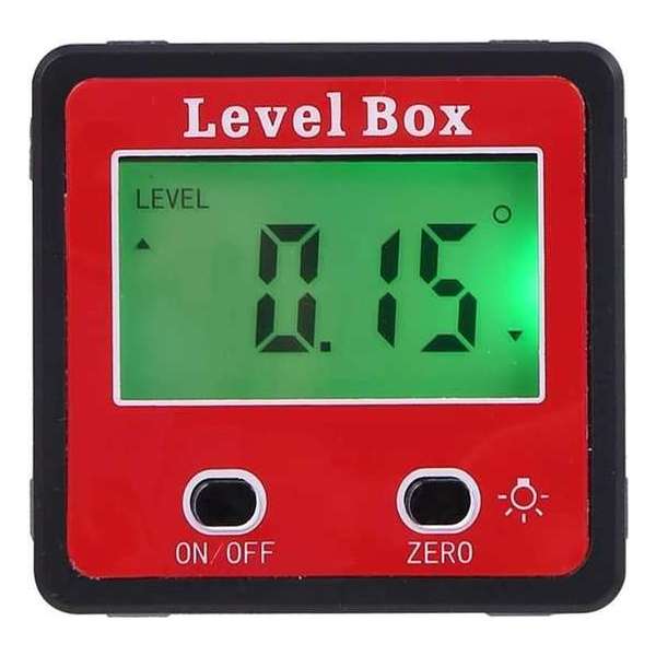 Digital Hoekmeter LCD Rood waterdichte Digital Hoekmeter LCD Rood waterdichte