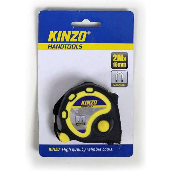 Kinzo Rolmaat 2 meter met riemclip en handlus | Breedte 16 mm Kinzo Rolmaat 2 meter met riemclip en handlus | Breedte 16 mm