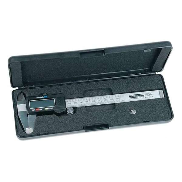Mannesmann Digitale schuifmaat - 0 tot 150 mm - maatvoering 0,01 mm/0,0005” - Maataanduiding mm als inch Mannesmann Digitale schuifmaat - 0 tot 150 mm - maatvoering 0,01 mm/0,0005” - Maataanduiding mm als inch
