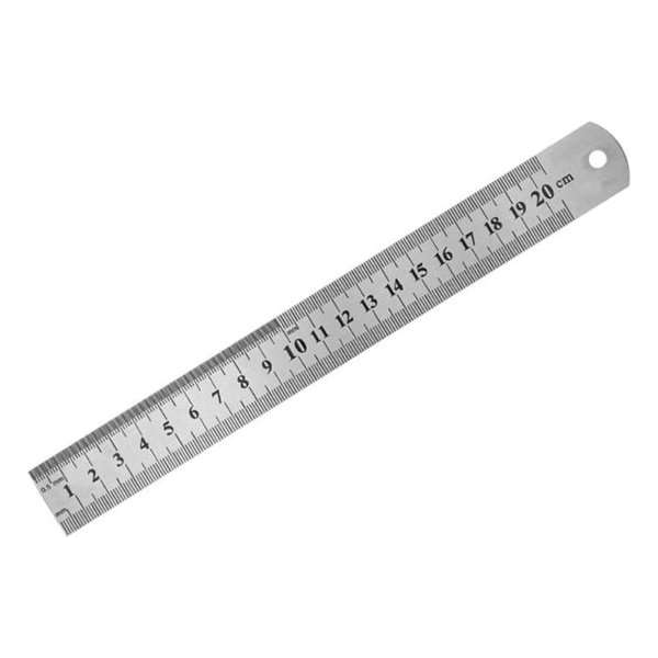 DW4Trading® RVS liniaal 20 cm snijlat inch en mm DW4Trading® RVS liniaal 20 cm snijlat inch en mm