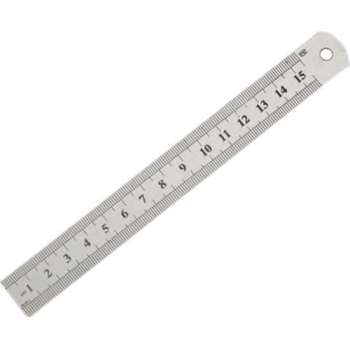 DW4Trading® RVS liniaal 15 cm snijlat inch en mm