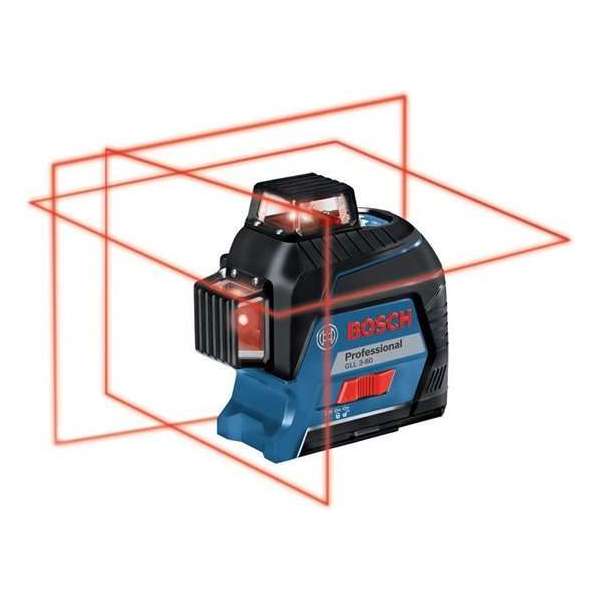 Bosch GLL 3-80 Kruislijnlaser in koffer - 40m Bosch GLL 3-80 Kruislijnlaser in koffer - 40m