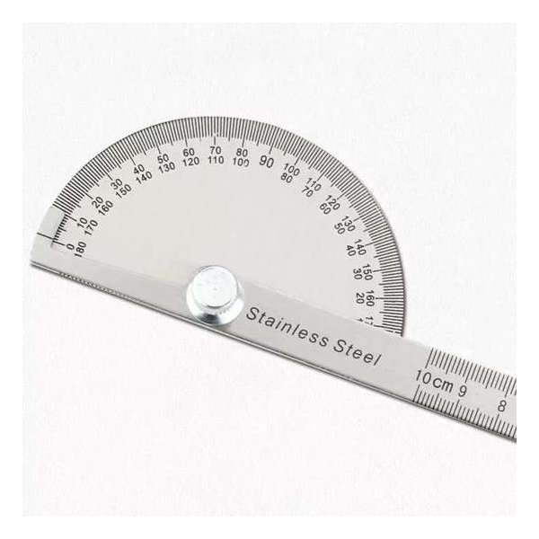 RVS 180° gradenboog hoekzoeker-ronde kop met 4 inch 10 cm liniaal RVS 180° gradenboog hoekzoeker-ronde kop met 4 inch 10 cm liniaal