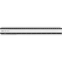 Liniaal Aristo 30cm aluminium - met rubber inleg