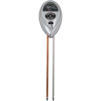 Plant Expert 3 in 1 - zilver - vochtmeter - lichtmeter - ph meter - geen batterij nodig!