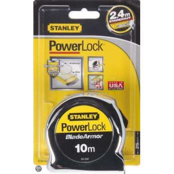 Stanley Rolbandmaat Powerlock Blade Armor 10m (kaart)