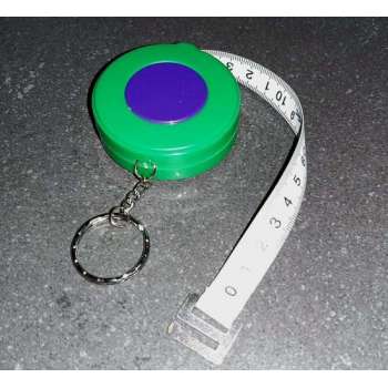 rolmaat - naaien - 150 cm - beide zijden centimeter aanduiding - rolmaatje - terugrolsysteem - sleutelhanger meetlint