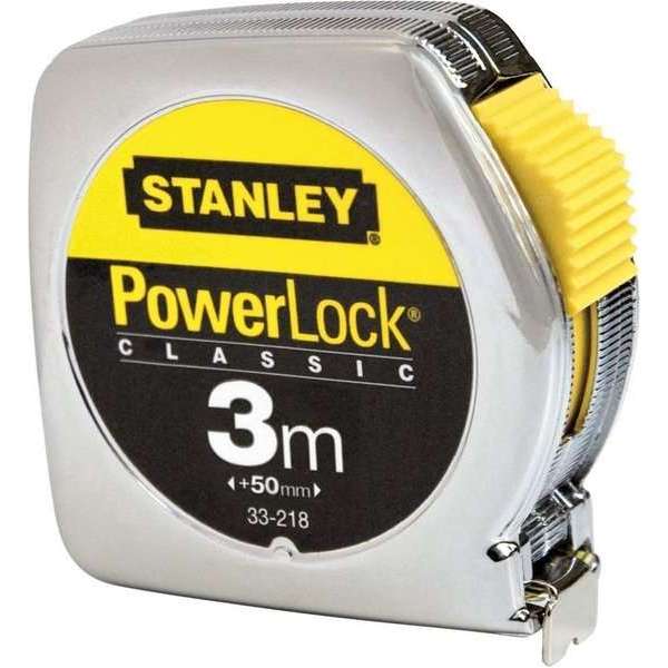 Stanley 0-33-218 PowerLock Classic Rolmaat - 3m x 12,7mm Stanley 0-33-218 PowerLock Classic Rolmaat - 3m x 12,7mm