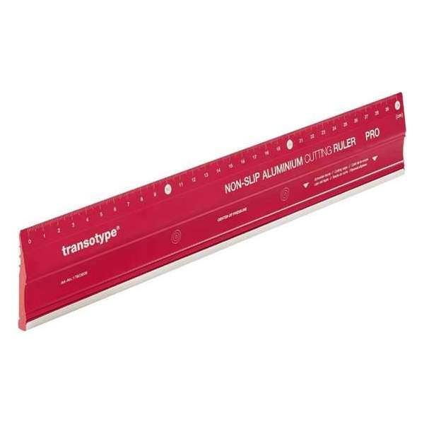 Transotype 30cm Pro Aluminium Snijliniaal Transotype 30cm Pro Aluminium Snijliniaal
