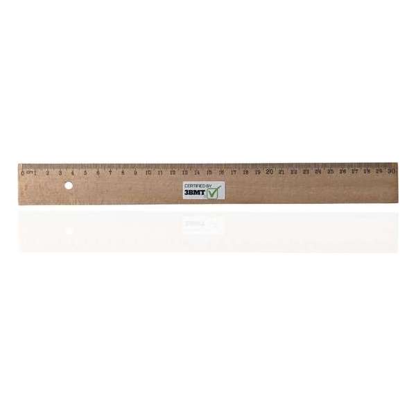 3BMT Liniaal van hout - 30 cm 3BMT Liniaal van hout - 30 cm