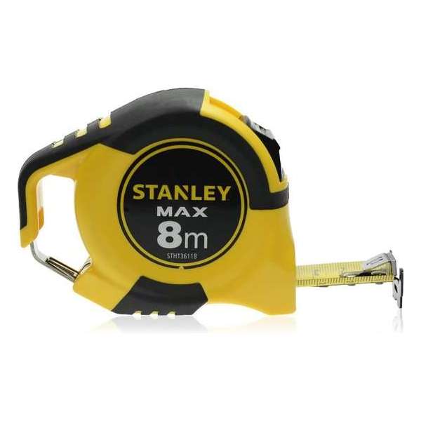 Stanley STHT0-36118 Max Rolmaat - magnetisch - 8m x 25mm Stanley STHT0-36118 Max Rolmaat - magnetisch - 8m x 25mm