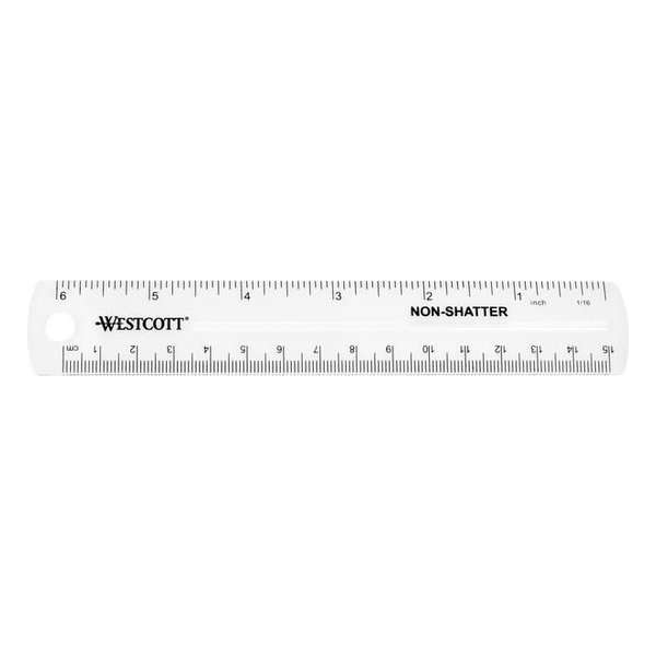 Liniaal Westcott kunststof - 15cm flexibel voor linkshandig Liniaal Westcott kunststof - 15cm flexibel voor linkshandig