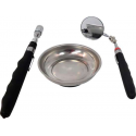 Inspectie gereedschapset -   telescopische magneetpen met verlichting, inspectiespiegel en magnetisch bakje