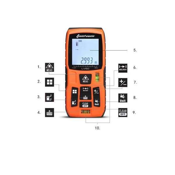 Laser afstandmeter - waterpas - Meet tot 40 meter Laser afstandmeter - waterpas - Meet tot 40 meter
