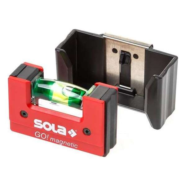 Sola GO! magnetic CLIP Compacte waterpas met gordelclip - magnetisch Sola GO! magnetic CLIP Compacte waterpas met gordelclip - magnetisch