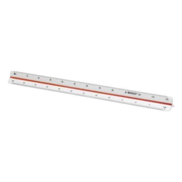 Schaalstok Westcott 30cm - 1:100-200-250-300-400-500 Schaalstok Westcott 30cm - 1:100-200-250-300-400-500