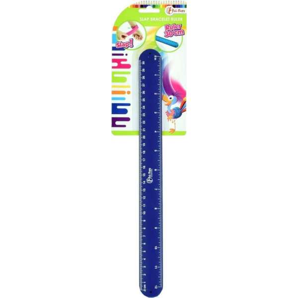 Toi-toys Klaparmband Liniaal 30 Cm Blauw Toi-toys Klaparmband Liniaal 30 Cm Blauw