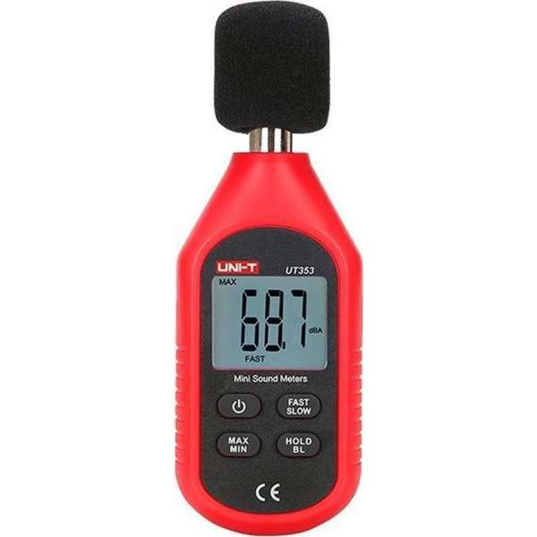 Decibel Meter 130dB - UT353 Rood Decibel Meter 130dB - UT353 Rood
