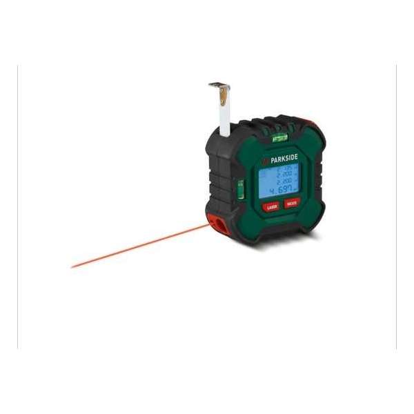PARKSIDE® Laser-afstandsmeter met rolmaat - 50 meter - Rolbandmaat met automatisch rolmechanisme, vergrendelingsknop en laser PARKSIDE® Laser-afstandsmeter met rolmaat - 50 meter - Rolbandmaat met automatisch rolmechanisme, vergrendelingsknop en laser