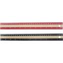 Craftline liniaal hout 30 cm zwart/rood - School liniaal - Tekenen - Meten