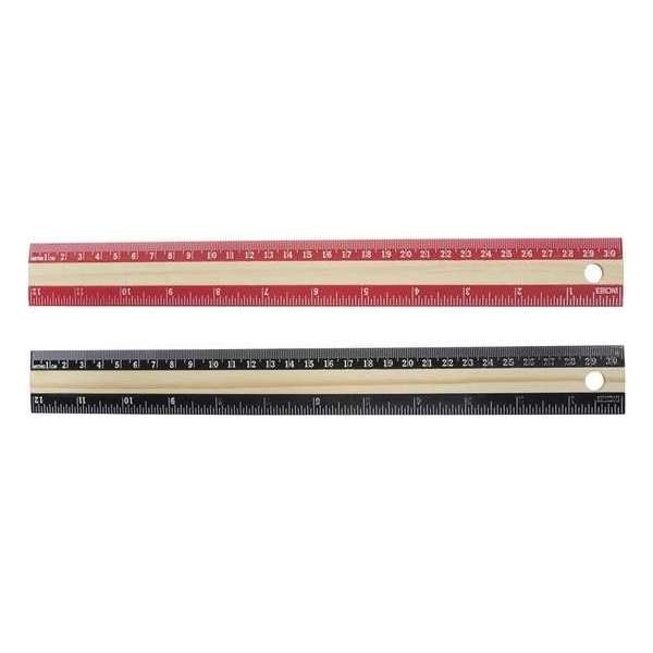 Craftline liniaal hout 30 cm zwart/rood - School liniaal - Tekenen - Meten Craftline liniaal hout 30 cm zwart/rood - School liniaal - Tekenen - Meten