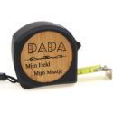 Rolmaat met bamboe voorkant - 5 meter - Papa, mijn held, mijn maatje - PAPA