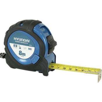 Hyundai rolbandmaat 8 meter x 25 mm MID / rolmeter / rolband / rolmaat