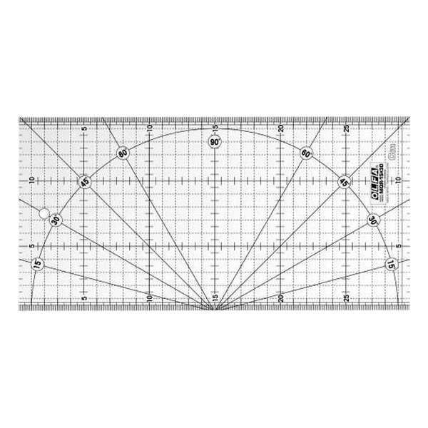 Olfa acrylaat liniaal met cm verdeling 15 x 30 cm Olfa acrylaat liniaal met cm verdeling 15 x 30 cm