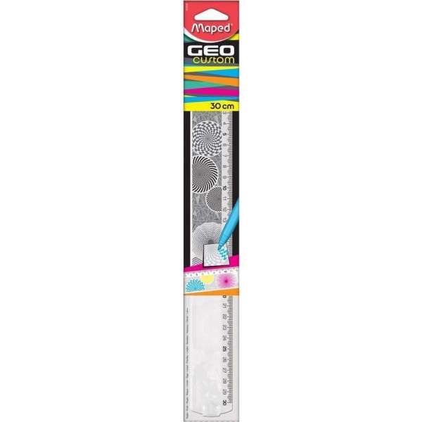 60x Maped liniaal GeoCustom 30cm etui met 1 stuk 60x Maped liniaal GeoCustom 30cm etui met 1 stuk