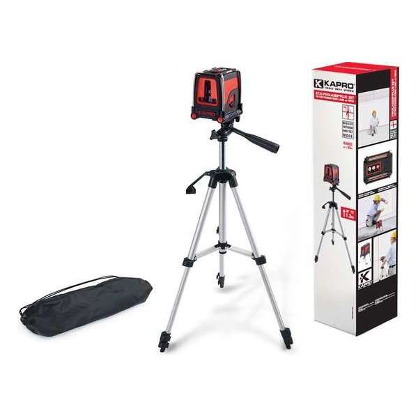 Zelfnivellerende kruis 30m - lijnlaser (Rood) 872S PROLASER® PLUS met statief 1,2m Zelfnivellerende kruis 30m - lijnlaser (Rood) 872S PROLASER® PLUS met statief 1,2m