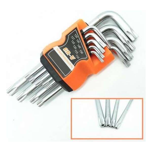 Torx key bit set 9 stuks T10 T15 T20 T25 T27 T30 T40 T45 T50 / HaverCo Torx key bit set 9 stuks T10 T15 T20 T25 T27 T30 T40 T45 T50 / HaverCo