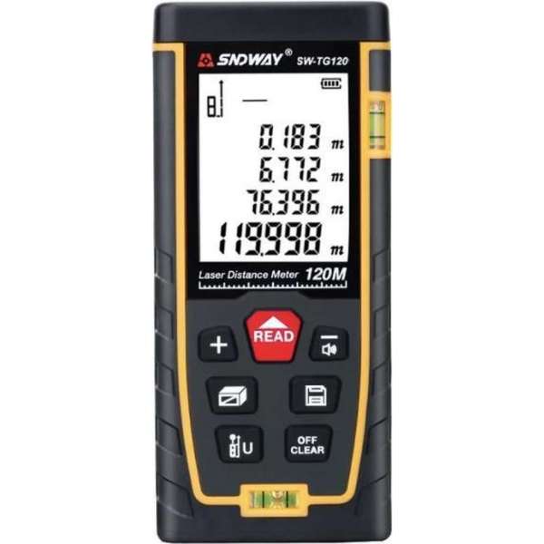 Sndway Digitale Laser Afstandsmeter - 120m bereik - +/- 2mm nauwkeurigheid Sndway Digitale Laser Afstandsmeter - 120m bereik - +/- 2mm nauwkeurigheid