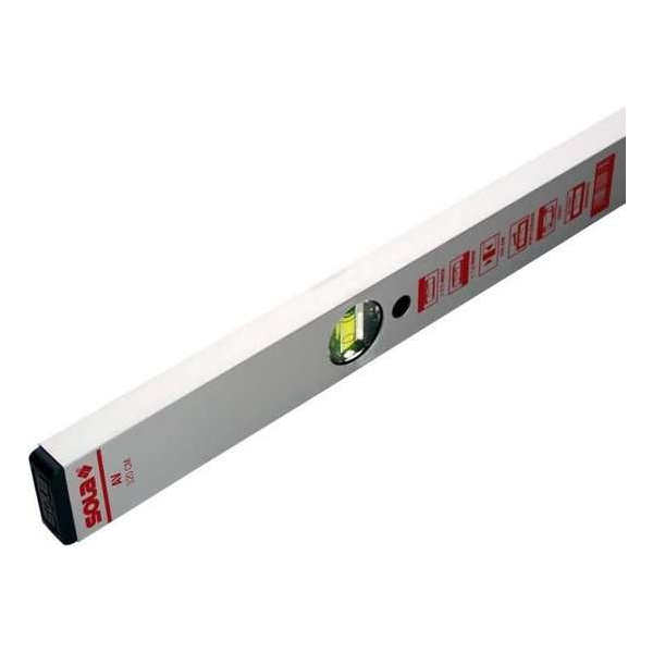SOLA Alu blokwaterpas AV80 80cm 2 libellen 0,50mm/m zilver SOLA Alu blokwaterpas AV80 80cm 2 libellen 0,50mm/m zilver