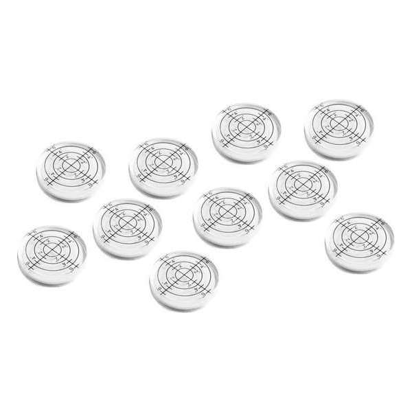 Set van 10 ronde waterpasjes (32x7 mm, wit) Set van 10 ronde waterpasjes (32x7 mm, wit)