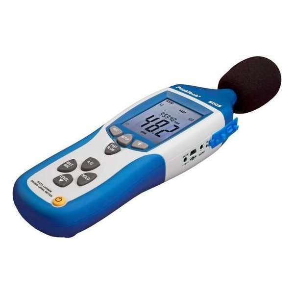 Peaktech 8005: Professionele geluidsmeter (klasse 2) met datalogger en USB, 4-digit display Peaktech 8005: Professionele geluidsmeter (klasse 2) met datalogger en USB, 4-digit display