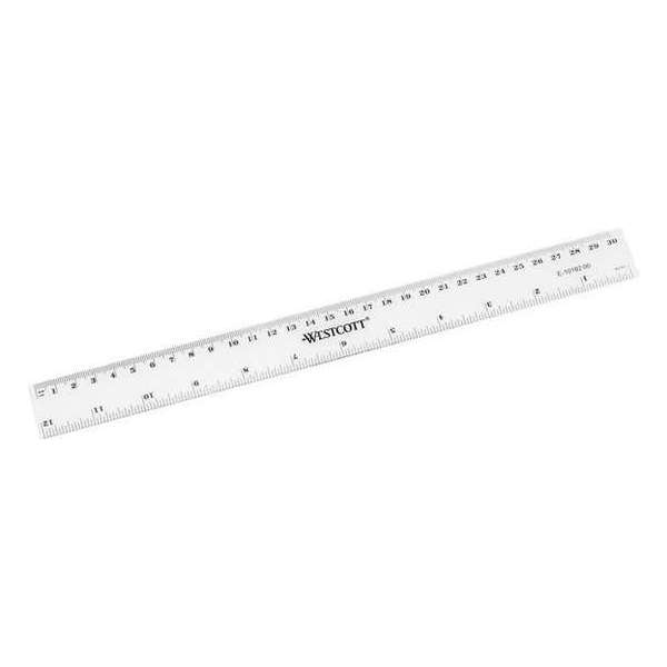 Liniaal Westcott 30cm - kunststof cm/inch verdeling Liniaal Westcott 30cm - kunststof cm/inch verdeling